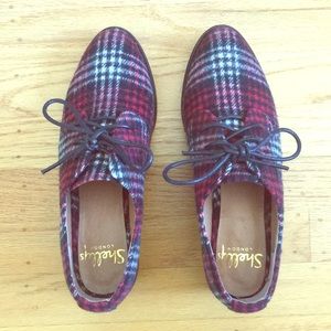 Wool plaid oxfords